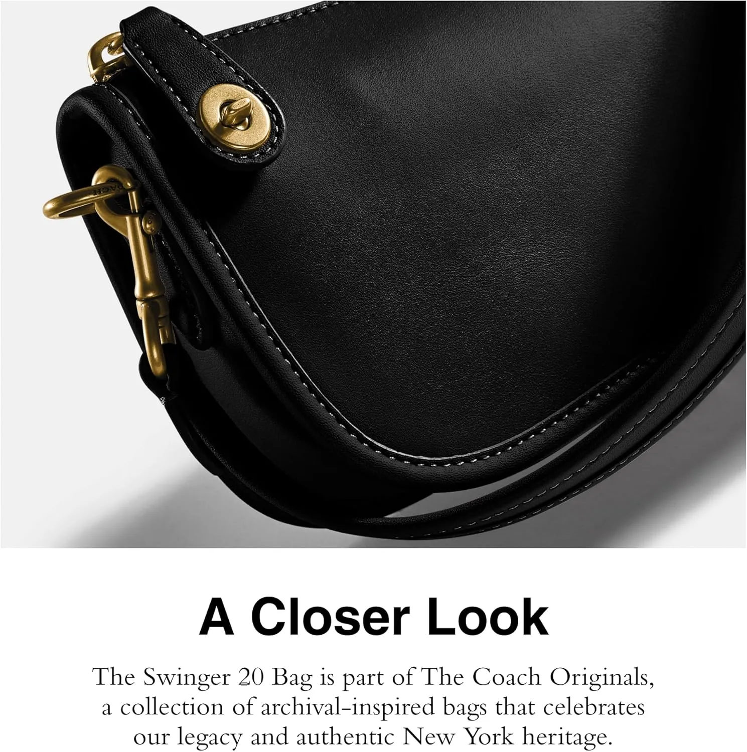 Coach Women's The Coach Originals Glovetanned Leather Swinger 20