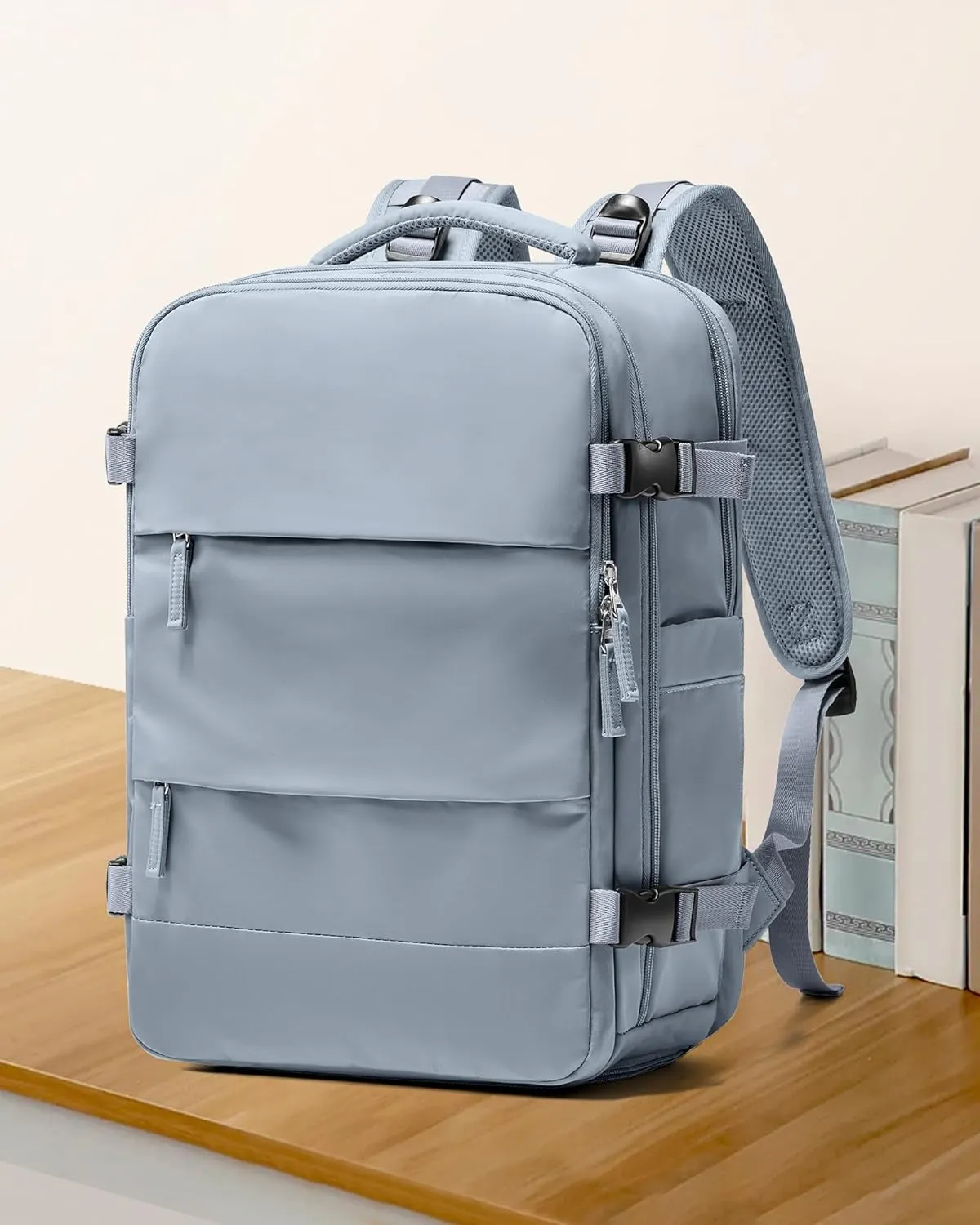coowoz Large Travel Backpack For Women Men,Carry On Backpack,Hiking Backpack Waterproof Outdoor Sports Rucksack Casual Daypack travel essentialsGray Blue