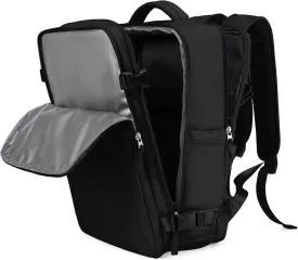 coowoz Travel Backpack For Women Men Airline Approved,Black Carry On Backpack,Large Hiking Waterproof Outdoor Sports Rucksack Casual Daypack Fit 15.6 Inch Laptop Backpack for College
