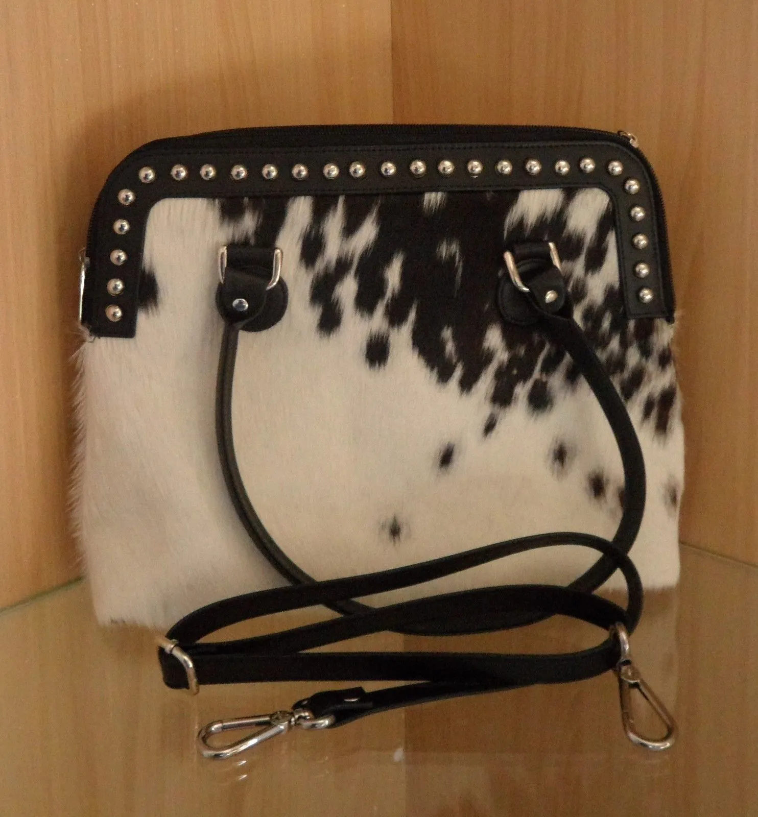 Cowhide Leather Crossbody Bag.