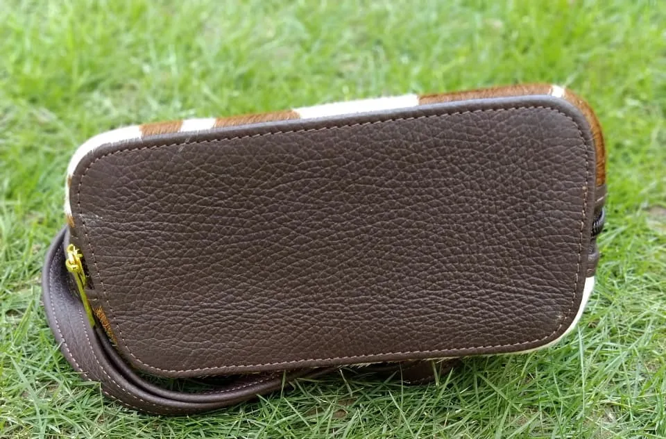 Cowhide Leather Crossbody Bag.