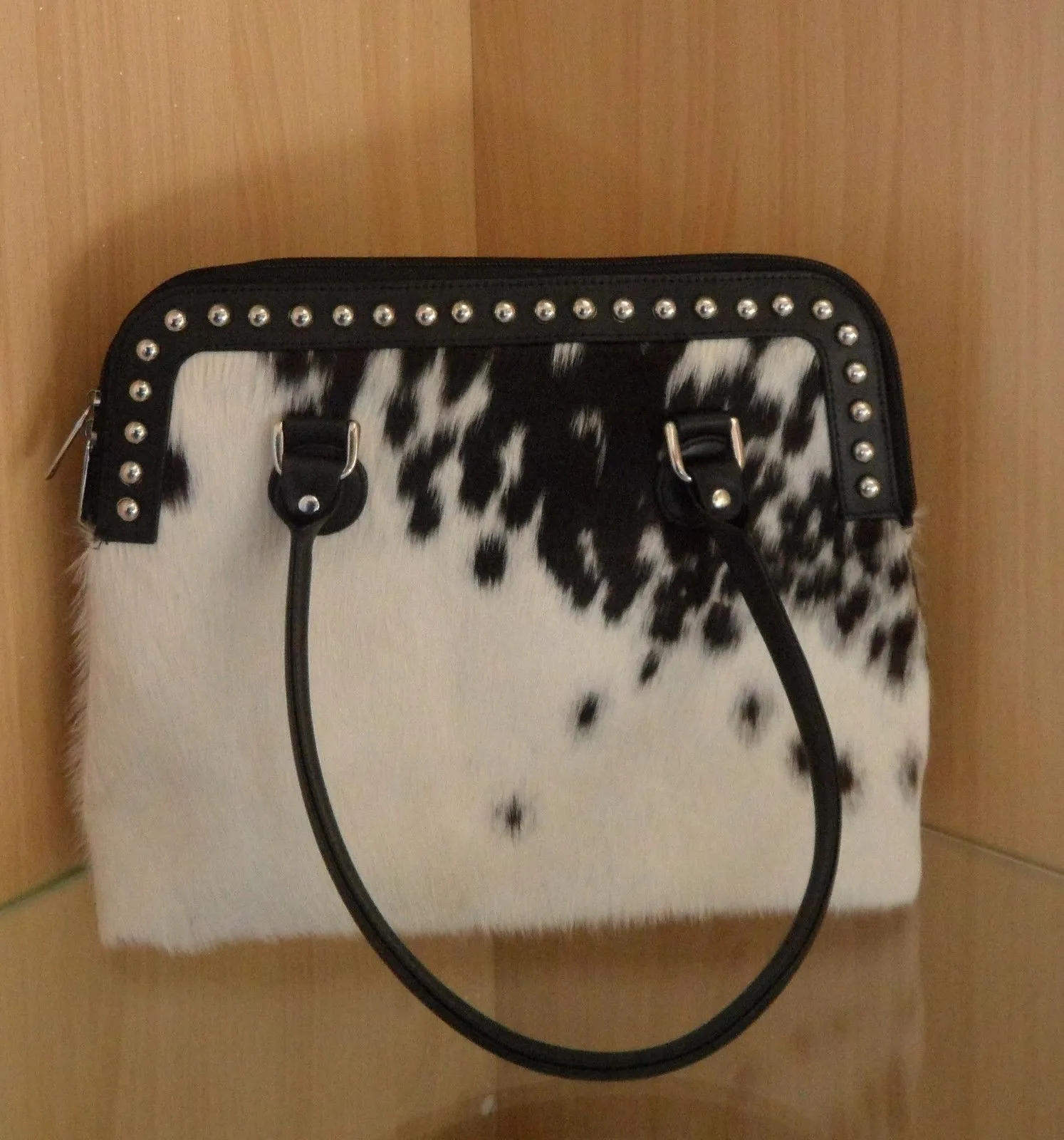 Cowhide Leather Crossbody Bag.