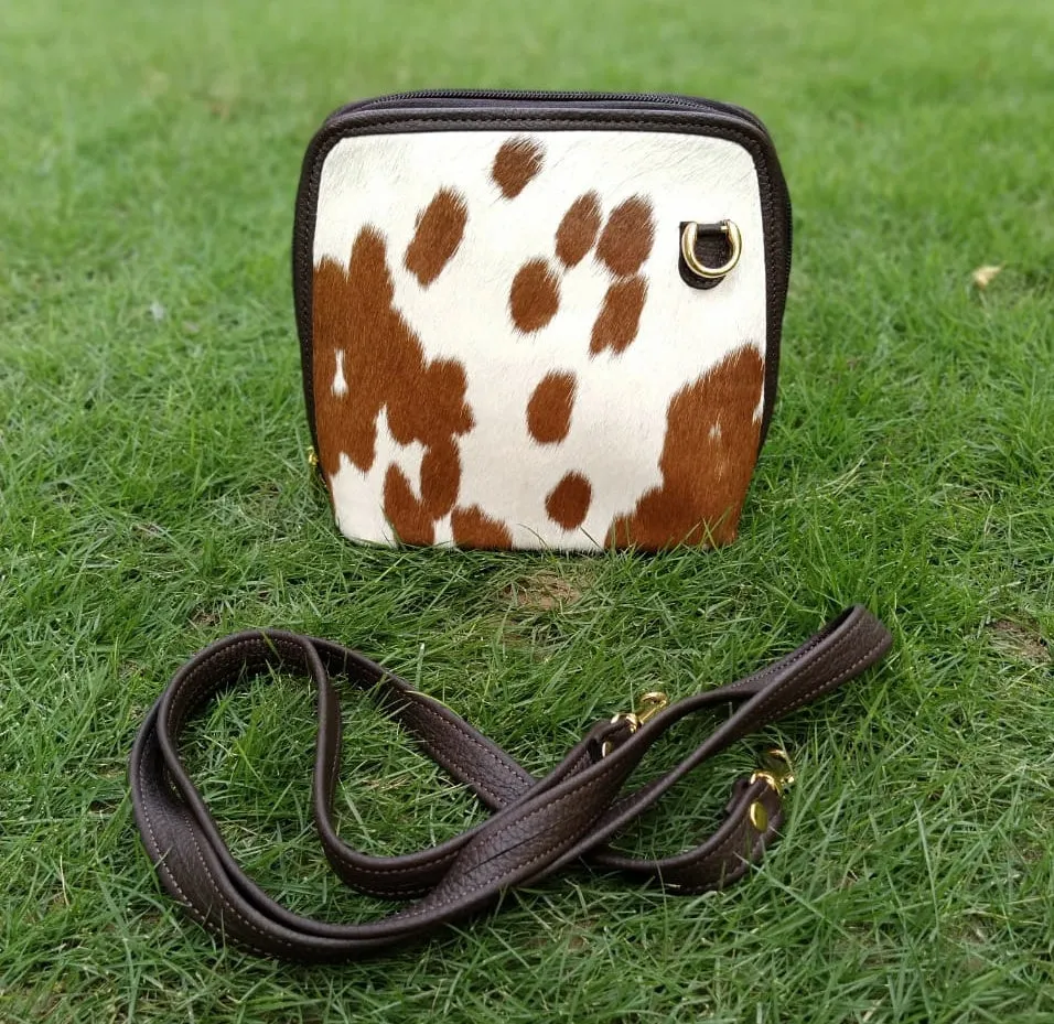 Cowhide Leather Crossbody Bag.