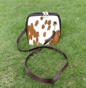 Cowhide Leather Crossbody Bag.