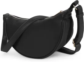 Crescent Crossbody Bag for Women Leather Trendy Shoulder Bag with Adjustable Strap for Everyday Casual Travel