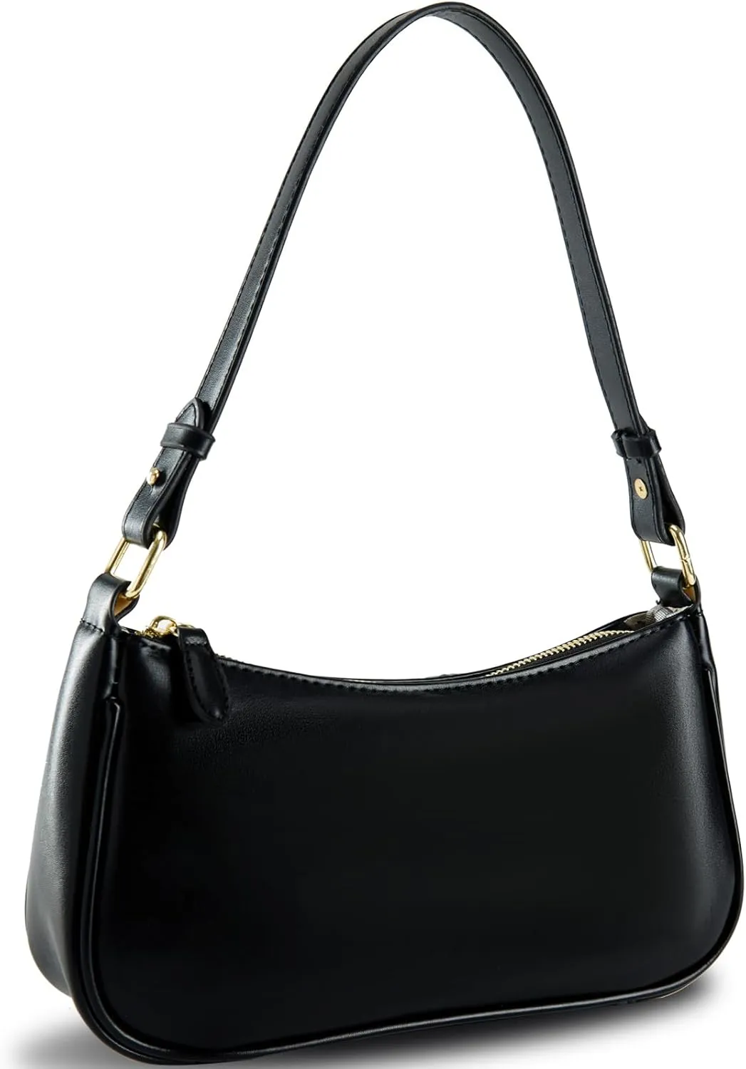 Crescent Shoulder Bag for Women Trendy Tote Handbag Purse Vegan Leather Clutch Handbag with 2 Removable Straps