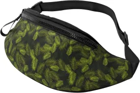 Crossbody Fanny Packs for Women Men - Tropical Palm Leaves Fern Leaf Running Waist Bag Travel Belt Bag for Women Men