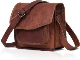 cuero 11 inch Small Handmade Crossbody Shoulder Genuine Leather iPad/Tablet Travel Work Vintage Messenger Bag For 10.5 inch iPad Pro for Women & Men - Gift for Him Her