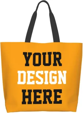 Custom Tote Bags Custom Bags With You Team Logo Text Picture Travel Business Shopping Women Teacher Personalized Shoulder Bag