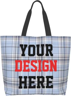 Custom Tote Bags Custom Bags With You Team Logo Text Picture Travel Business Shopping Women Teacher Personalized Shoulder Bag