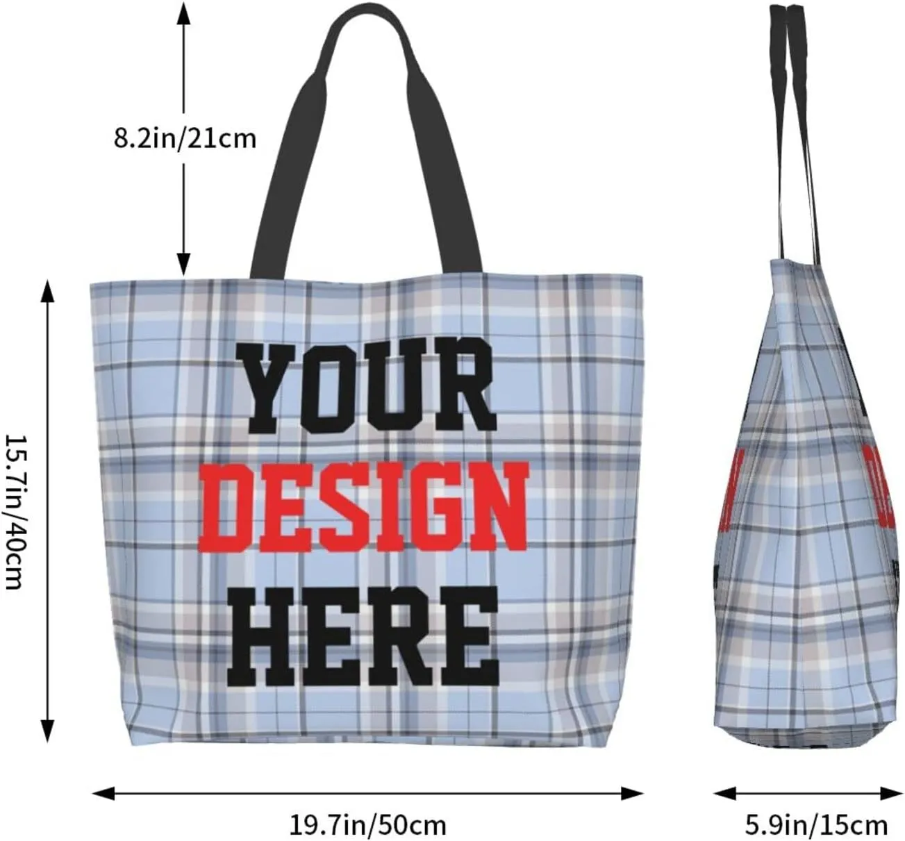 Custom Tote Bags Custom Bags With You Team Logo Text Picture Travel Business Shopping Women Teacher Personalized Shoulder Bag