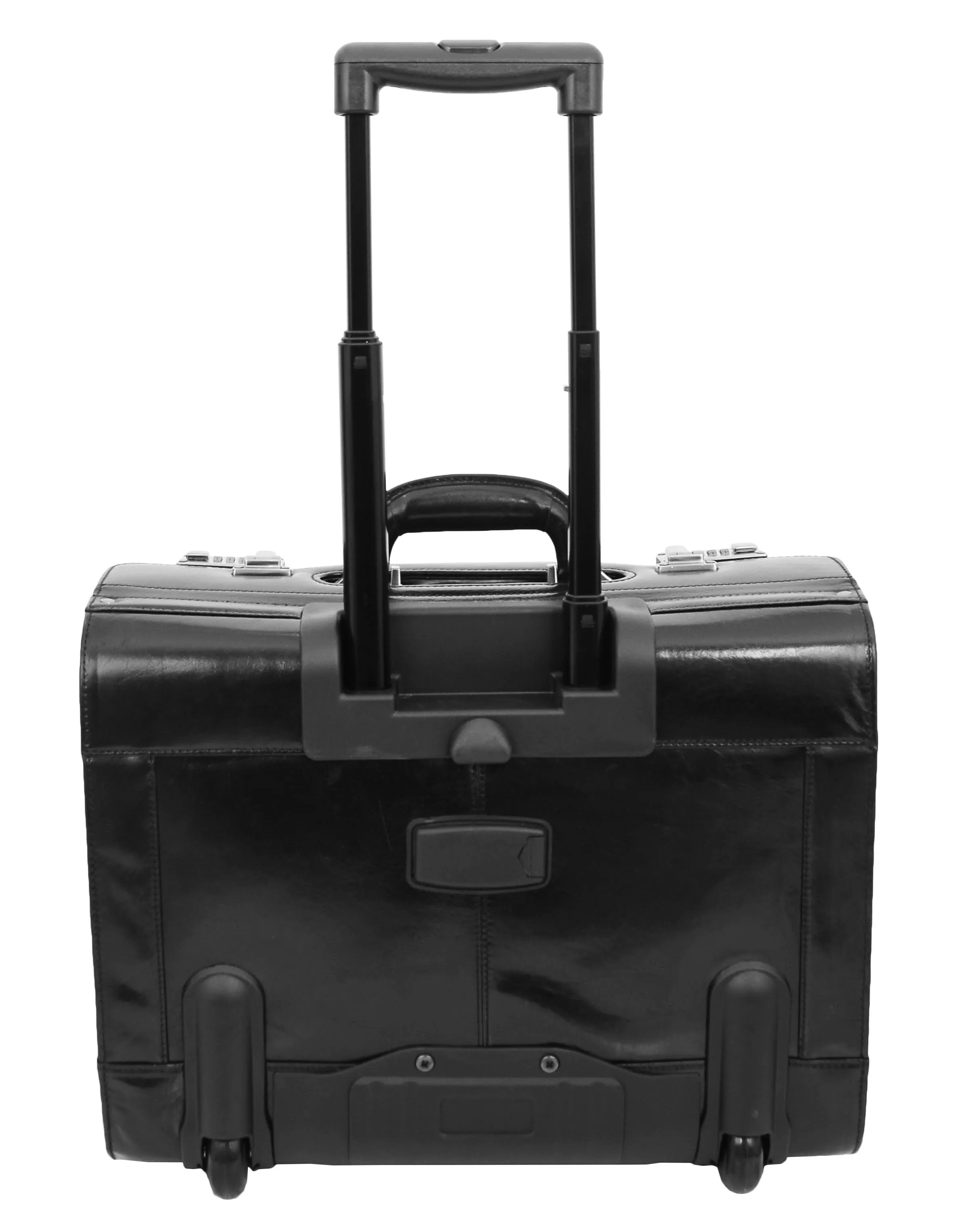 DR478 Exclusive Leather Pilot Case Laptop Bag Black