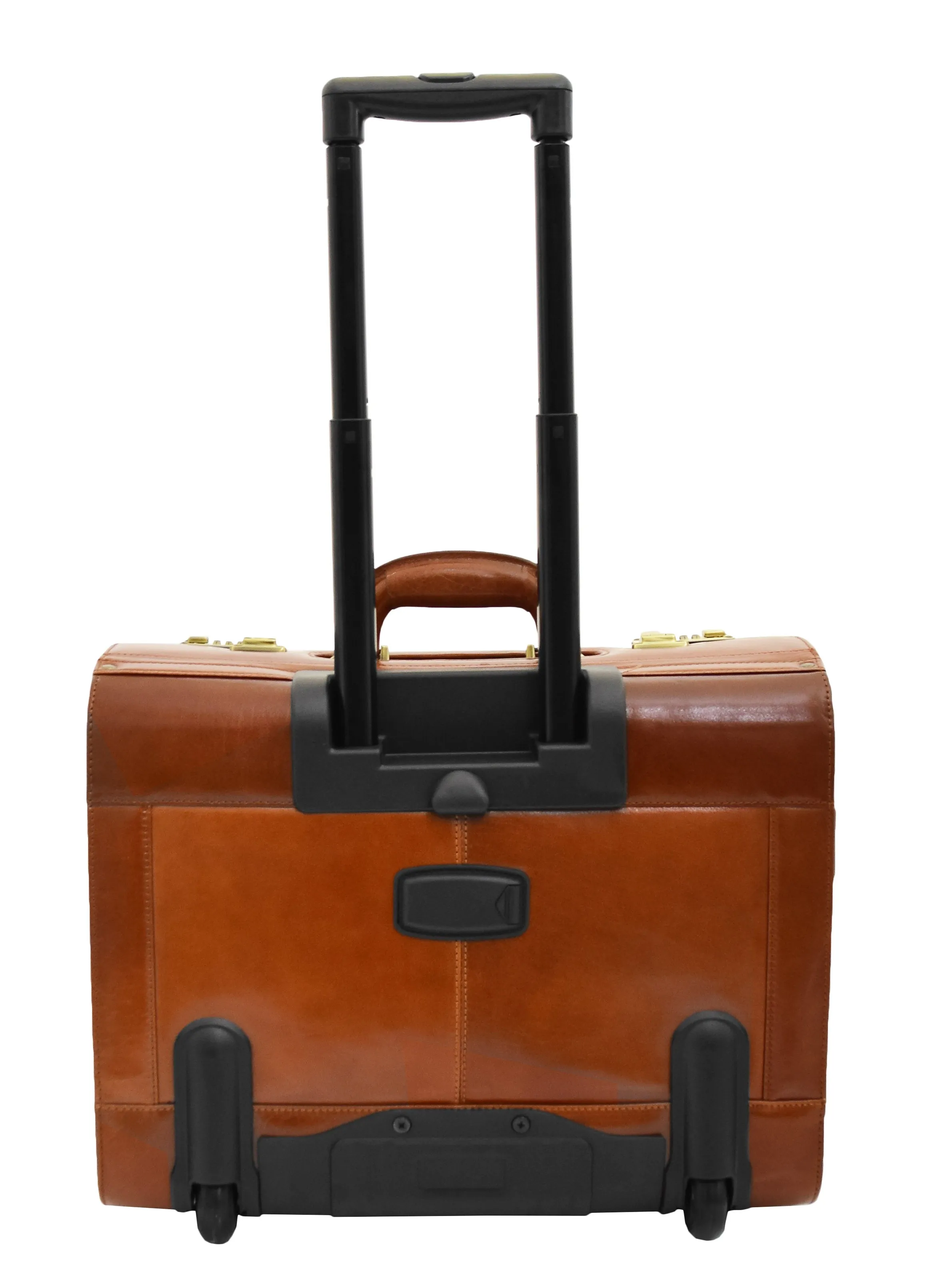 DR478 Exclusive Leather Pilot Case Laptop Bag Cognac
