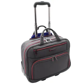 DR494 Laptop Roller Case Business Wheels Briefcase Black