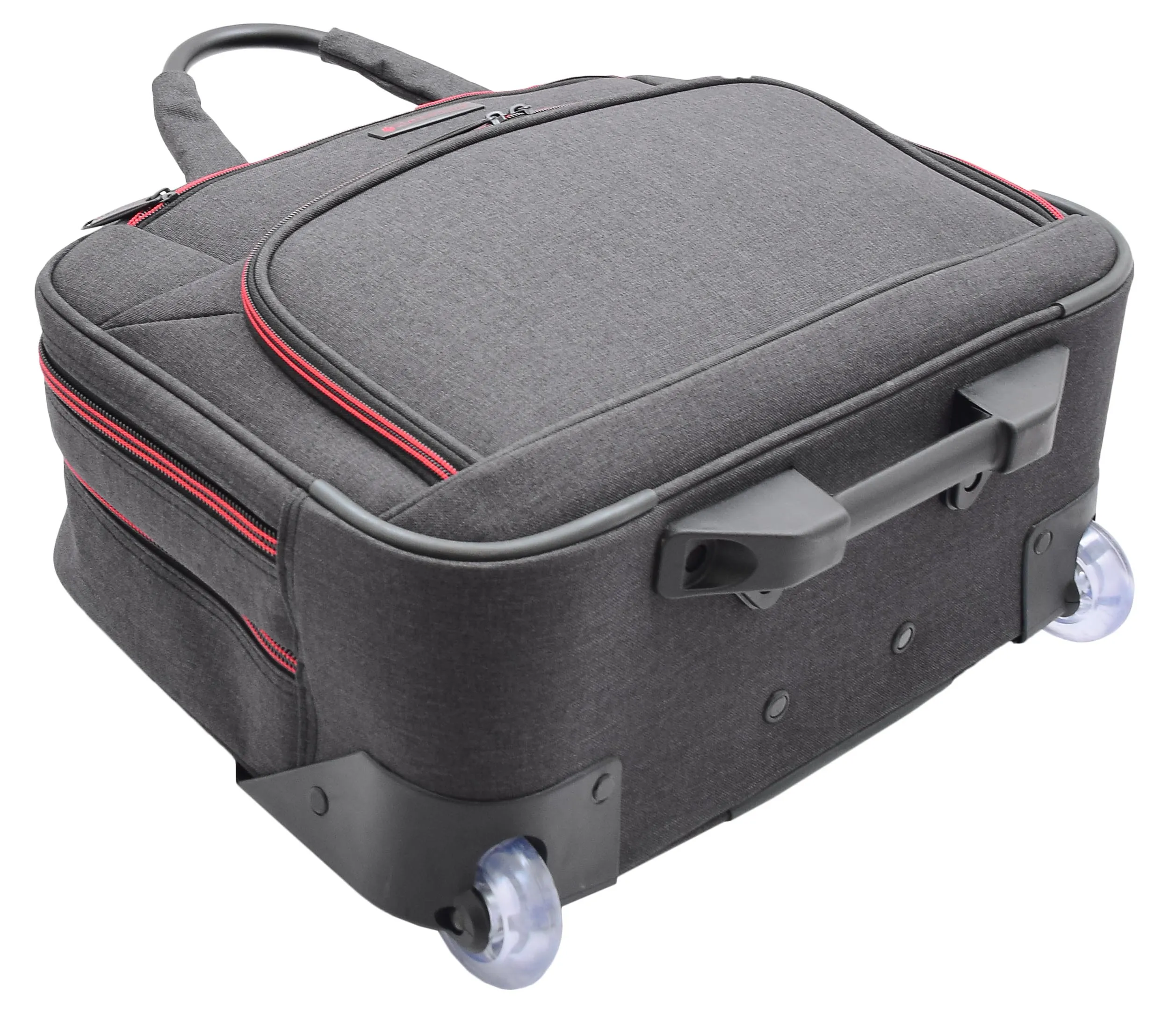 DR494 Laptop Roller Case Business Wheels Briefcase Black