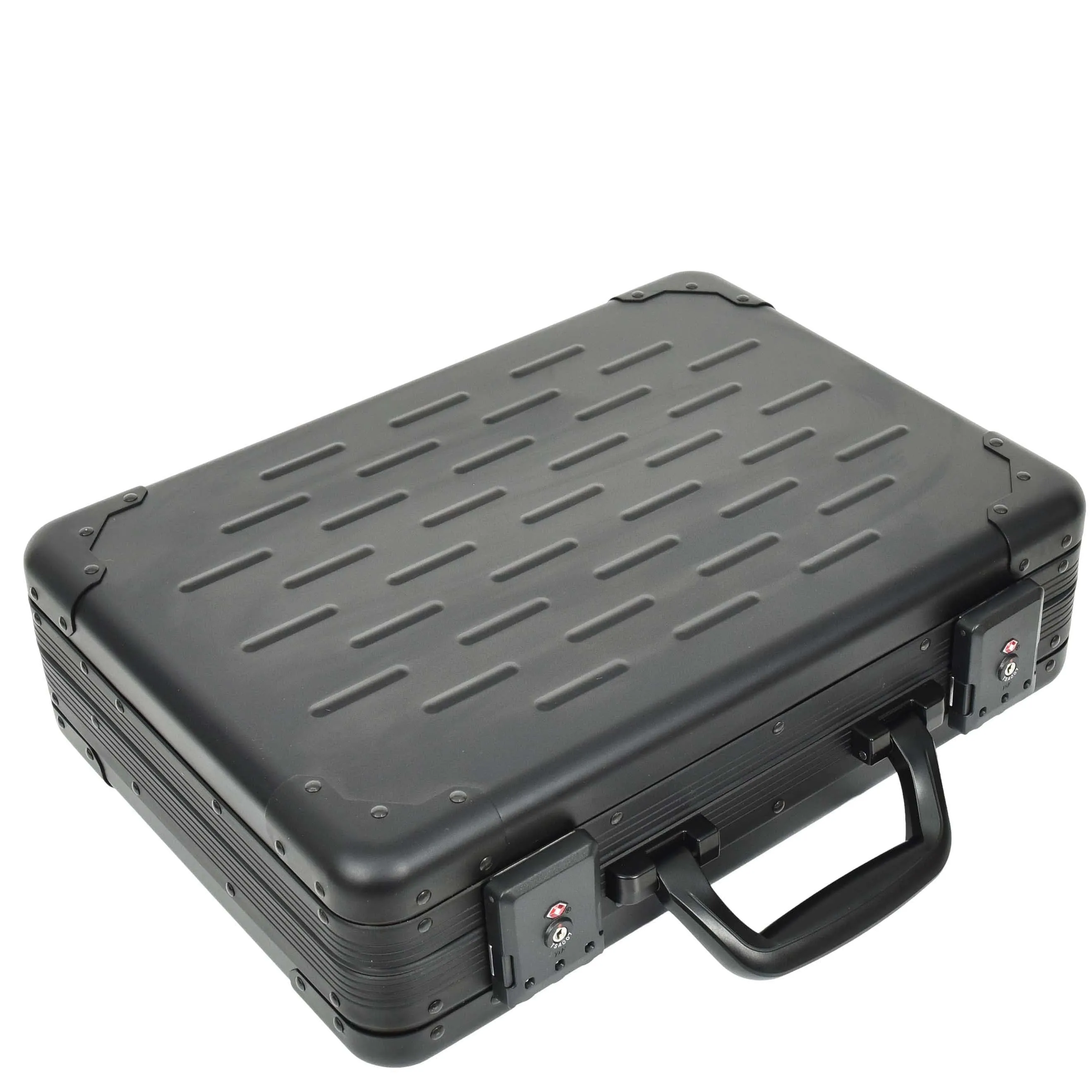 DR656 Double TSA Combination Lock Aluminium Attache Case Black