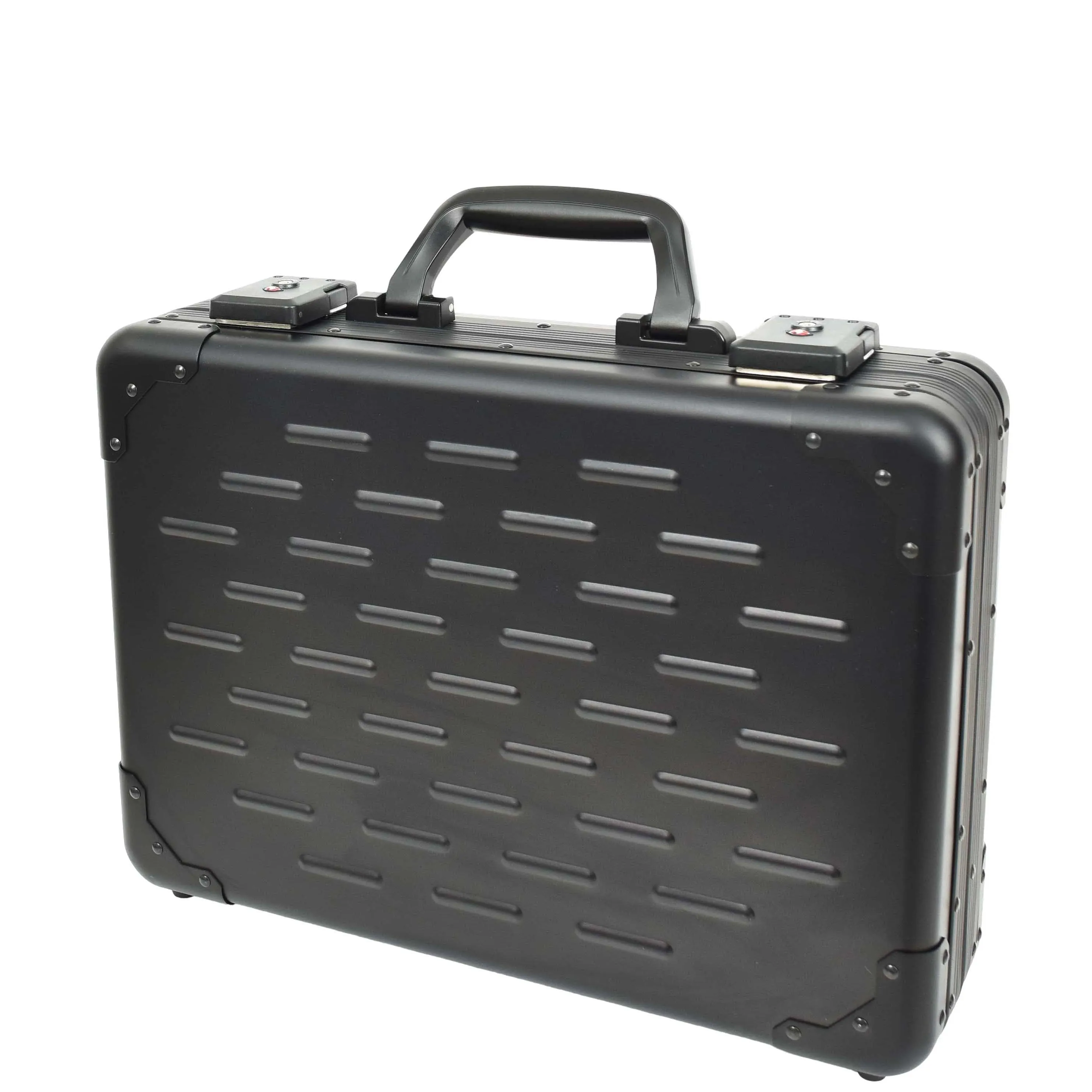 DR656 Double TSA Combination Lock Aluminium Attache Case Black