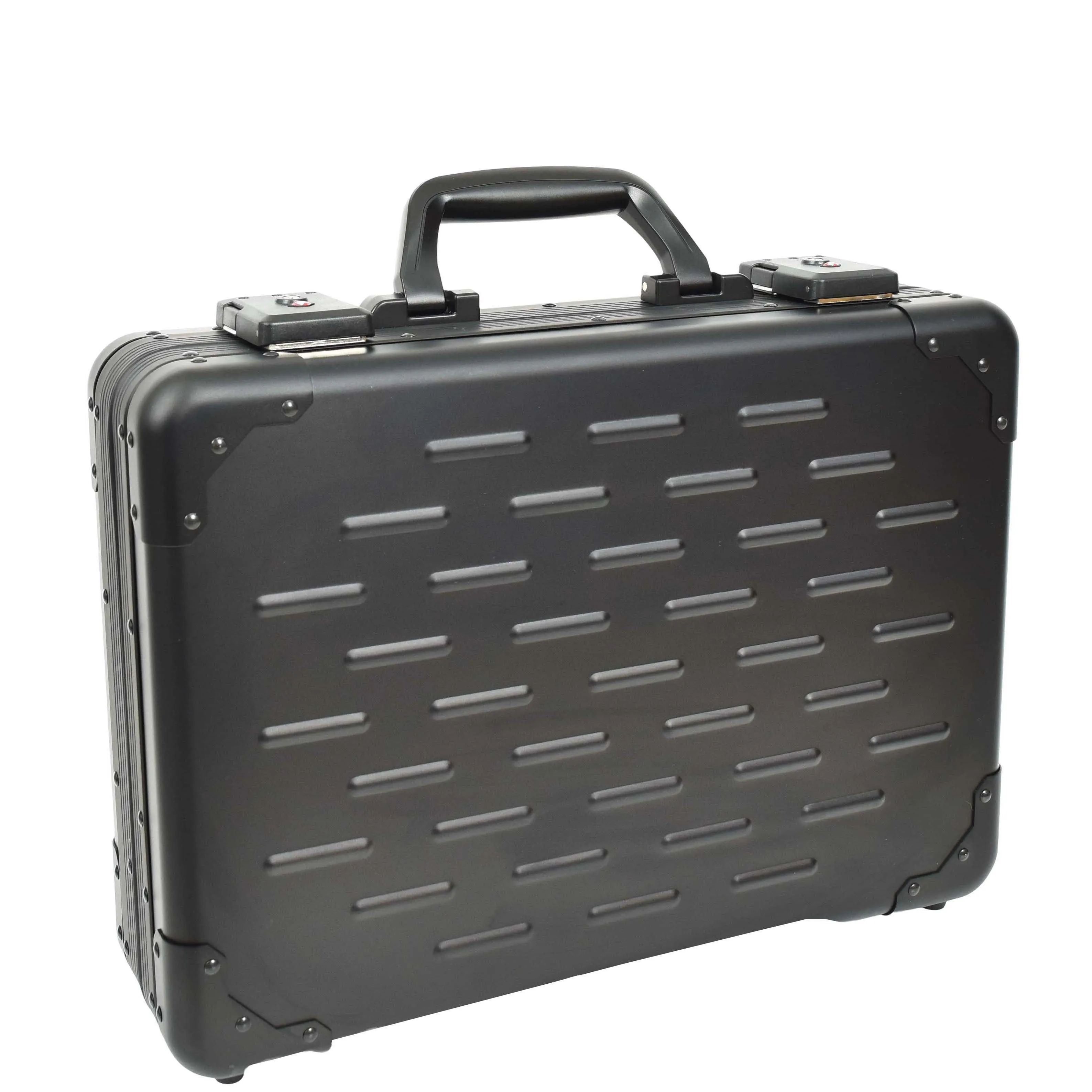DR656 Double TSA Combination Lock Aluminium Attache Case Black