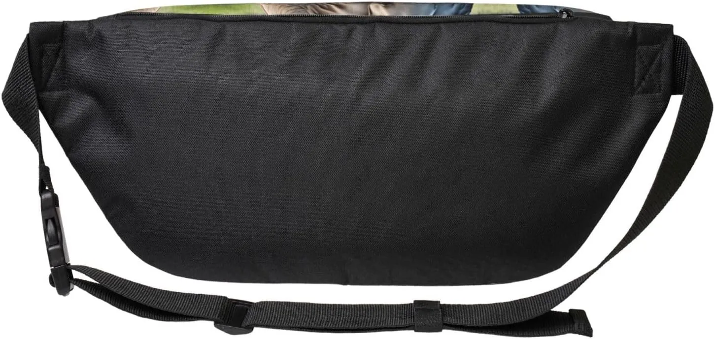 Elephant and Baby Elephant Fanny Pack Crossbody Sling Bag  Zipper Pockets for Travel, Hiking, Cycling, Workouts, and Everyday Use