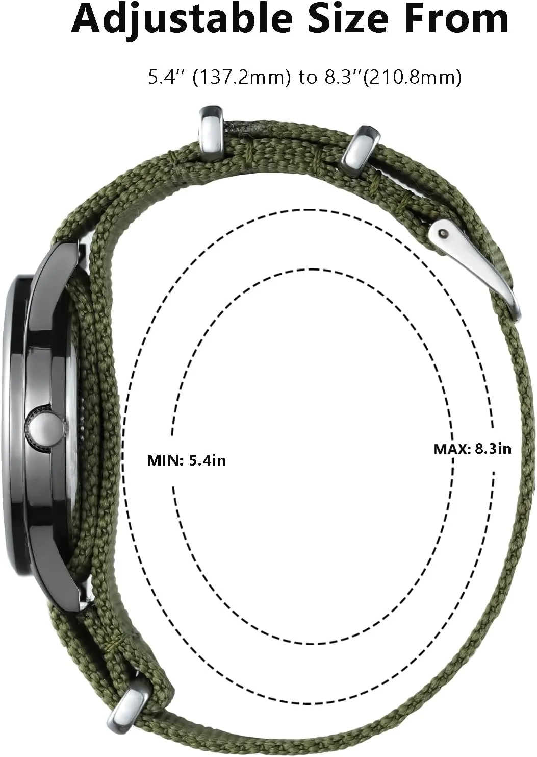 Expedition Scout Wrist Watch for Men Women 38mm Rugged Outdoor Wind Up Military 30M Waterproof Analog Watches, Everyday Quartz Wristwatch for All