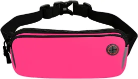 Fanny Pack for Men & Women - Lightweight Sports Pockets,Diving Fabrics,Outdoor Waterproof Mobile Phone Bag for Walking Cycling (Red,23.5 * 11cm)