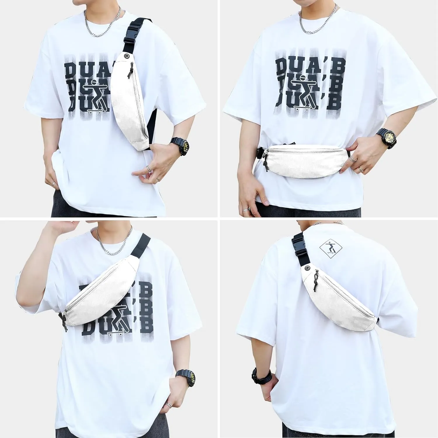 Fanny Packs for Women Men, Waterproof Crossbody Waist Pack, Belt Bag for Travel Walking Running Hiking Cycling