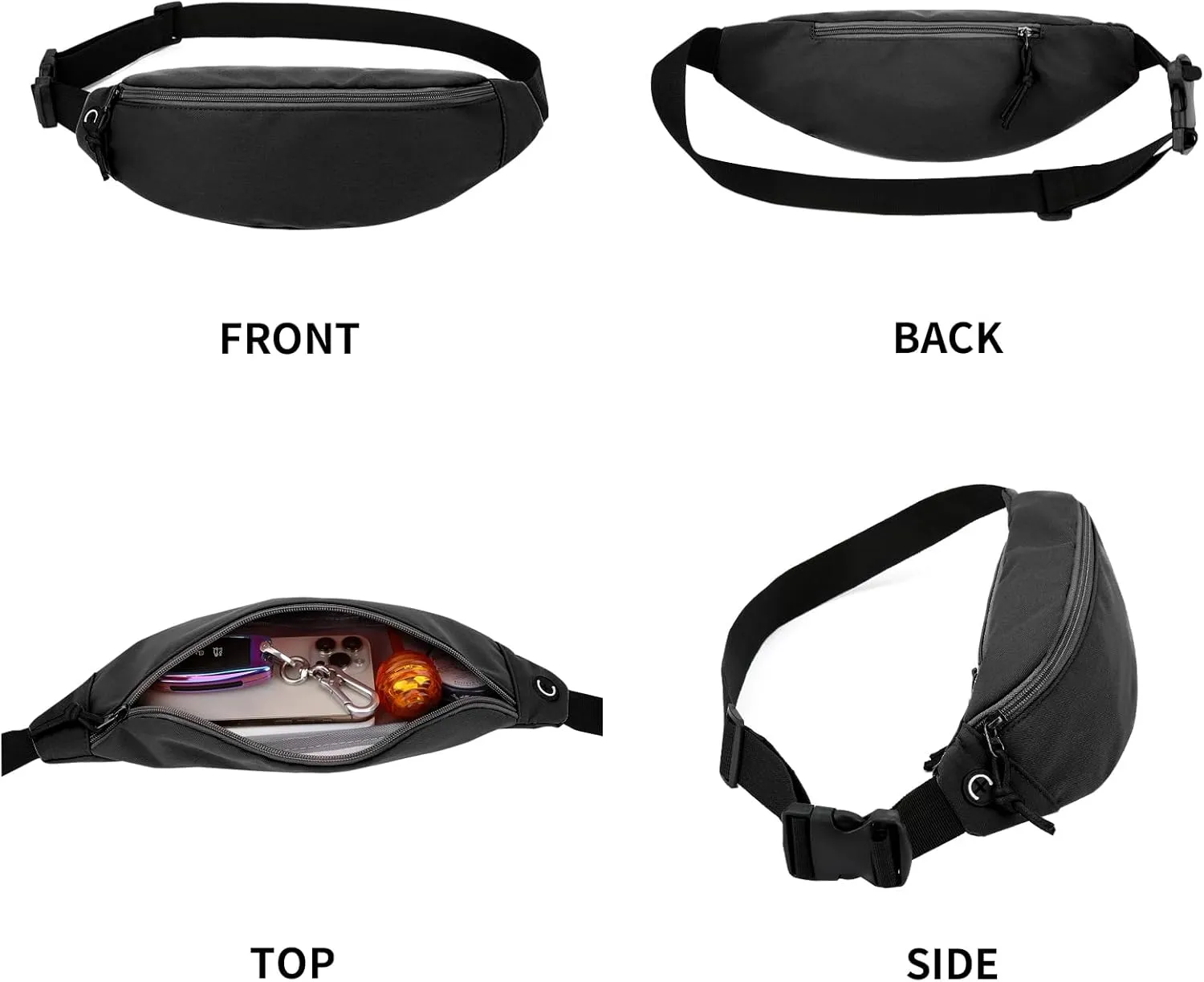 Fanny Packs for Women Men, Waterproof Crossbody Waist Pack, Belt Bag for Travel Walking Running Hiking Cycling