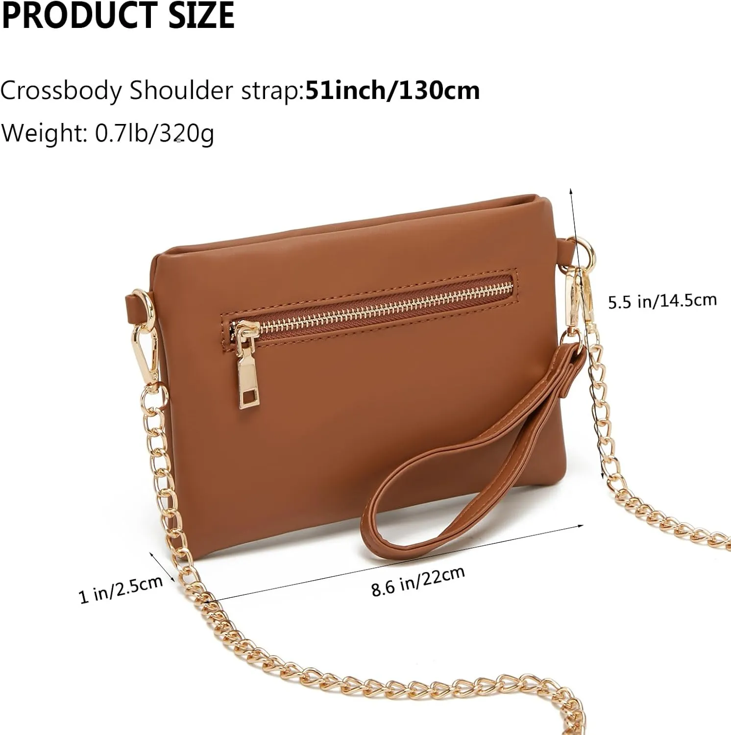 forestfish Black Clutch Purses for Women, Leather Small Crossbody Bags Evening Bags with Wrist Strap Shoulder Strap