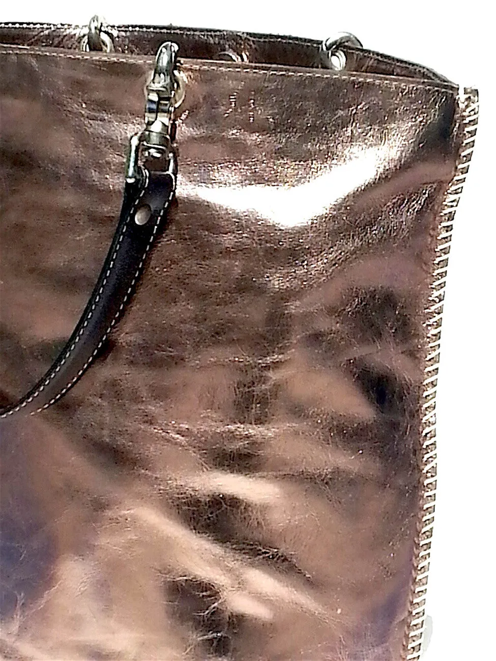 Gajumbo Tote Bag Metallic Leather