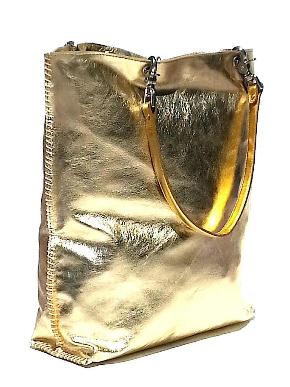 Gajumbo Tote Bag Metallic Leather