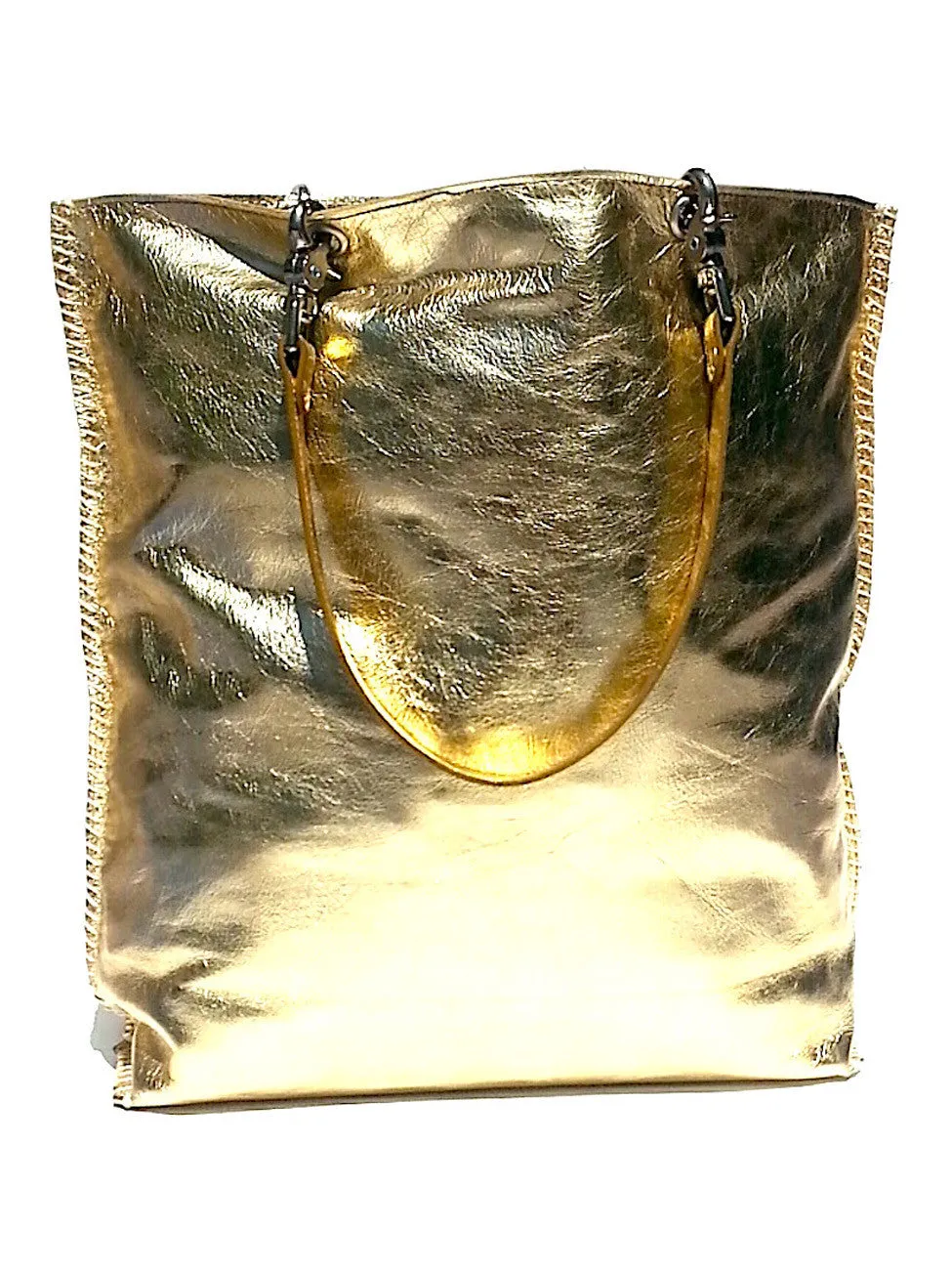 Gajumbo Tote Bag Metallic Leather