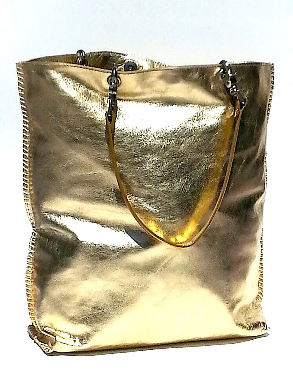 Gajumbo Tote Bag Metallic Leather