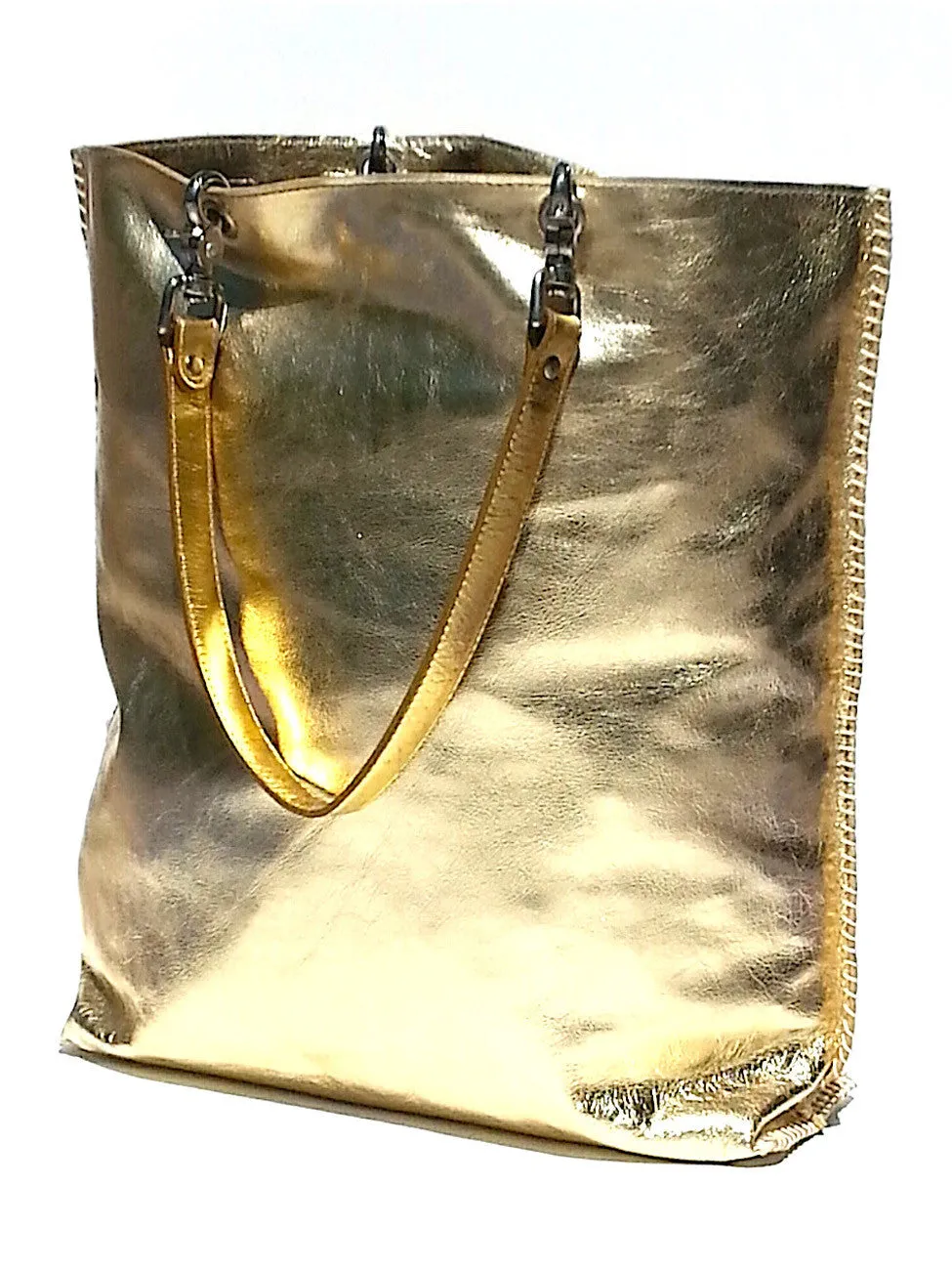 Gajumbo Tote Bag Metallic Leather