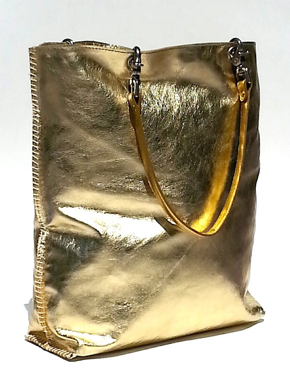 Gajumbo Tote Bag Metallic Leather