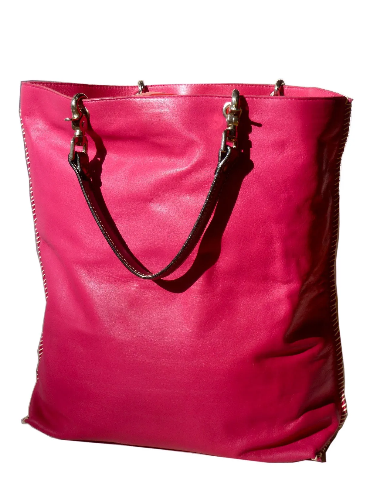 Gajumbo Tote Bag Napa Leather Fuchsia