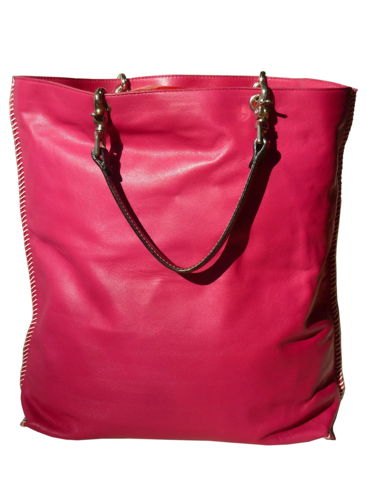 Gajumbo Tote Bag Napa Leather Fuchsia