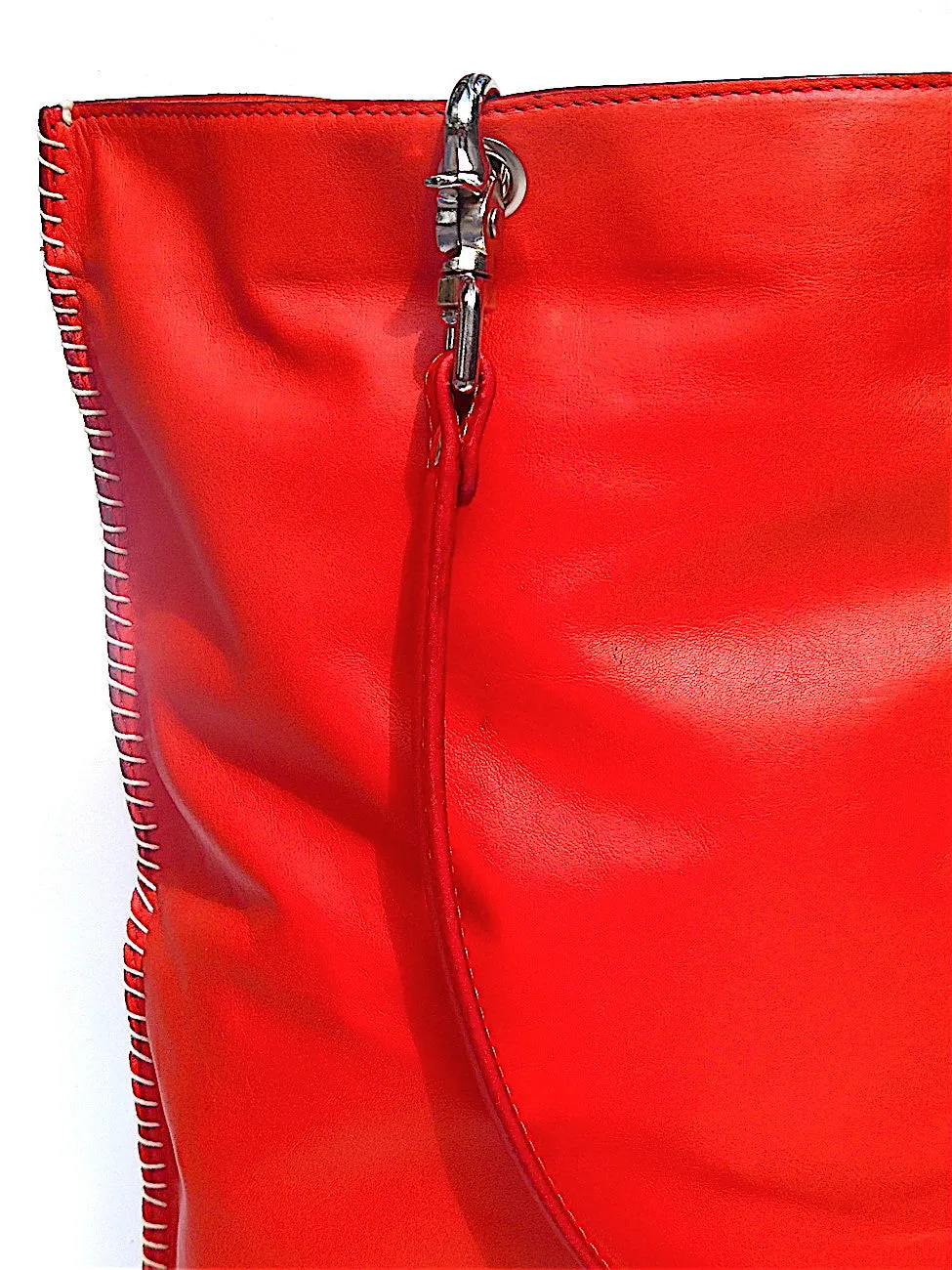 Gajumbo Tote Bag Napa Leather Red