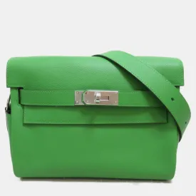 Green Vert Yucca Evercolor leather Kelly Messenger Bag PM