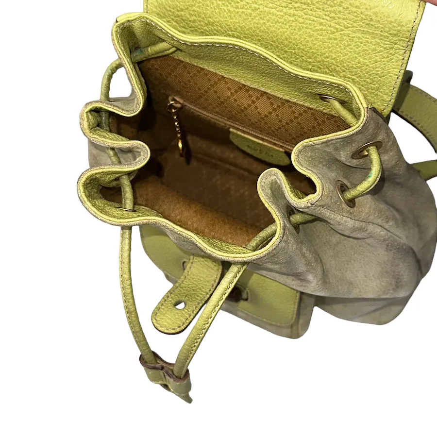 GUCCI BAMBOO BACKPACK SUEDE LEATHER