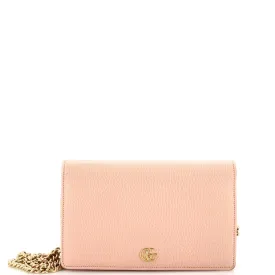 GUCCI Petite GG Marmont Chain Wallet Leather Mini
