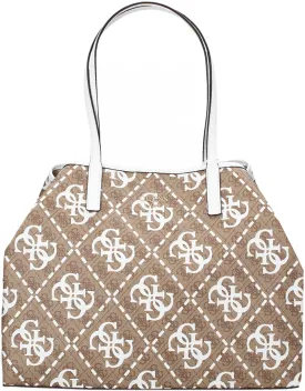 Guess Vikky Large Tote Bag In Lattee For Women