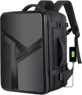 Hard Shell Laptop Backpack for Men,35L Expandable Business Travel Backpacks,Large Waterproof Computer Bag fit 17 Inch Gaming Bag with USB Port & Wet Pocket