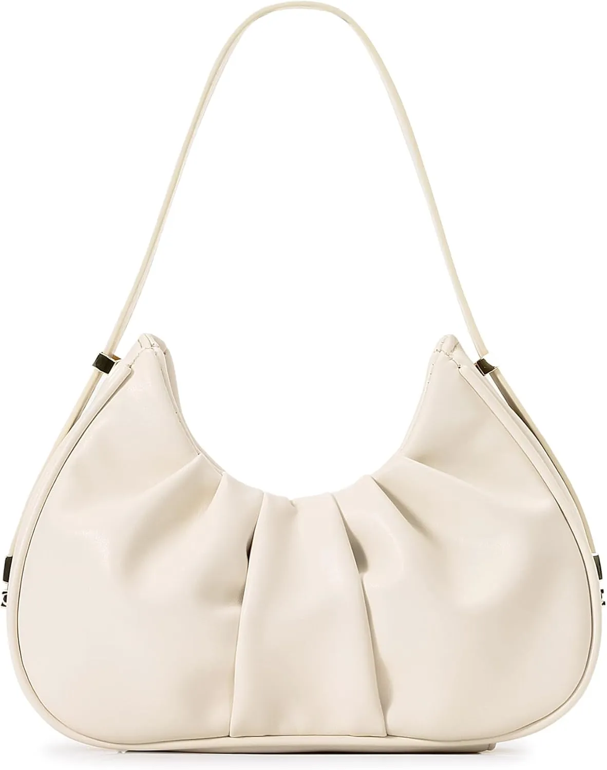 Herald Ruched Shoulder Bag Cloud Design Hobo Clutch Purse for Women Small Mini Cute Tote Handbag with Adjustable Strap