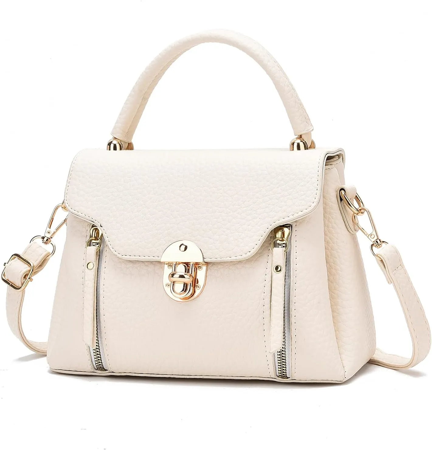 I IHAYNER Crossbody Bags for Women Soft Leather Purses Top Handle Handbags for Travel Designer Shoulder Bags with Wide Strap