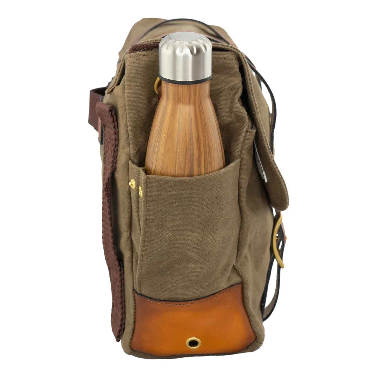 Jack Stillman COMMODORE Waxed Canvas Messenger  Bag -JUNGLE