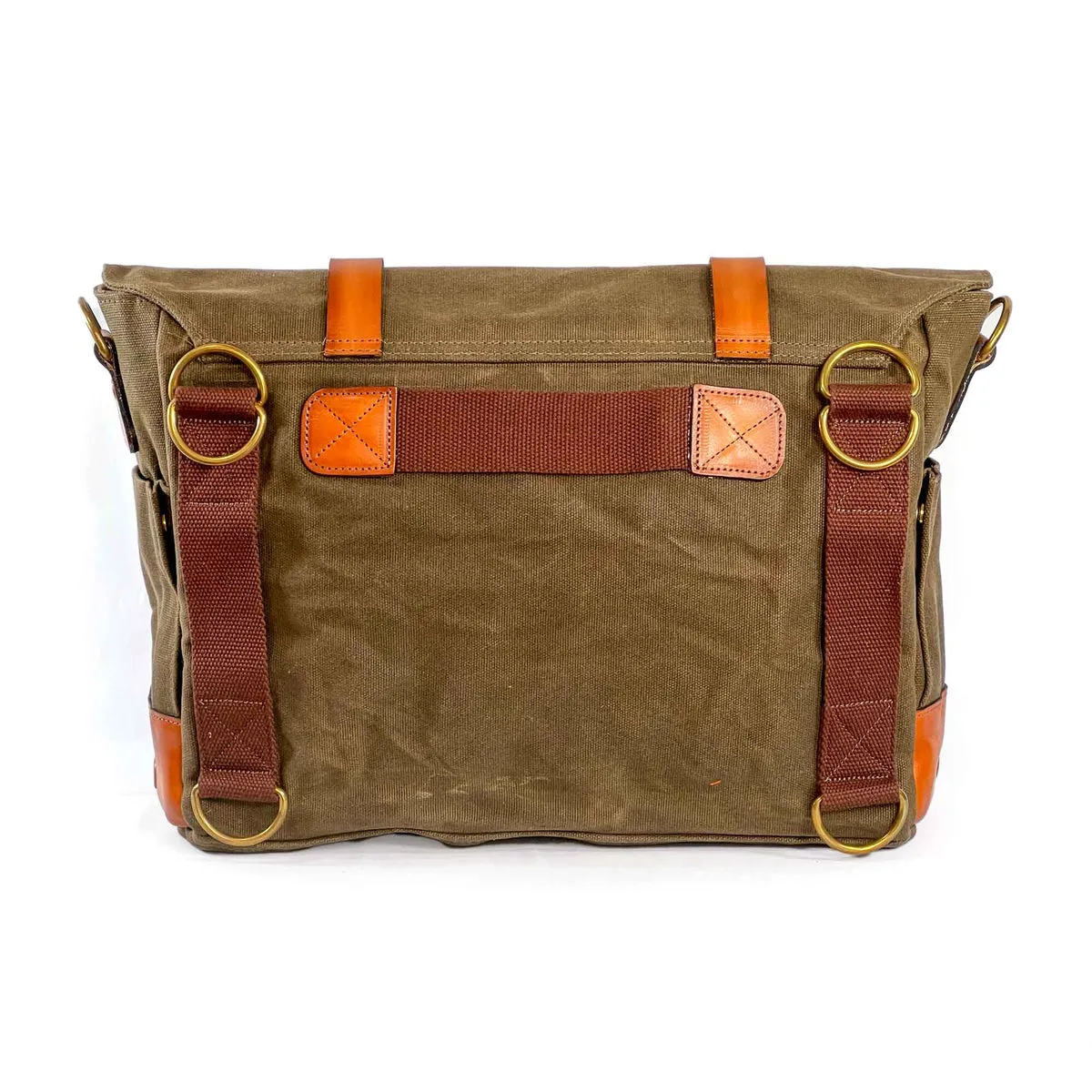 Jack Stillman COMMODORE Waxed Canvas Messenger  Bag -JUNGLE