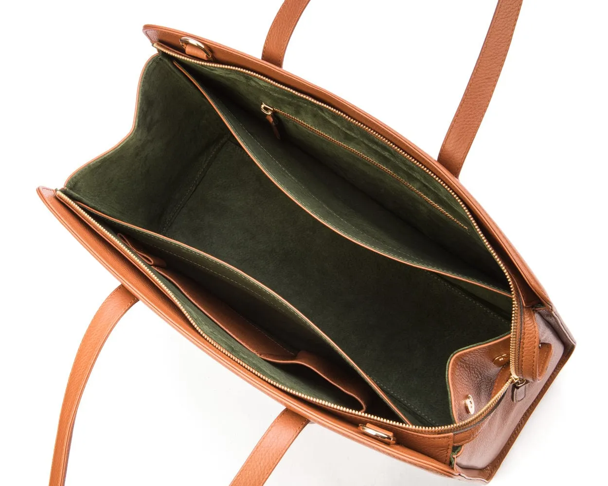 Ladies' Leather 15" Laptop Handbag - Brown