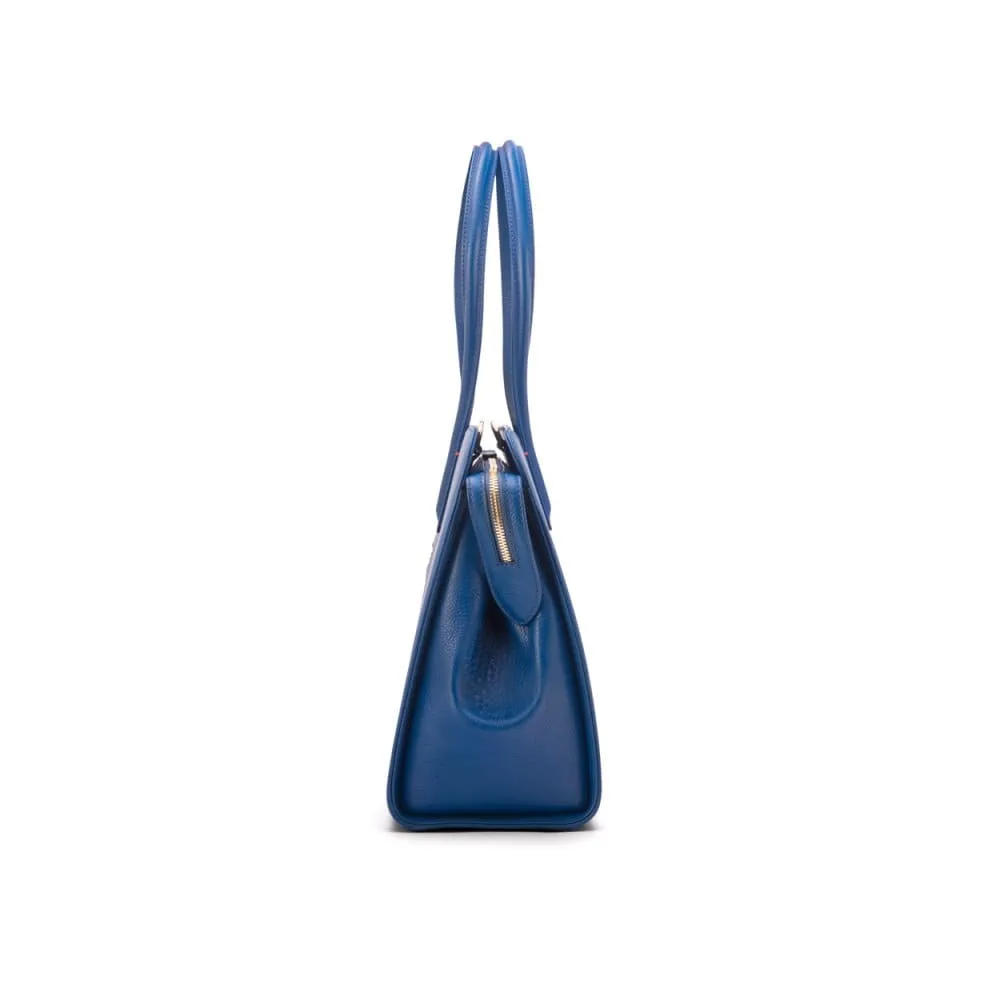 Ladies' Leather 15" Laptop Handbag - Cobalt