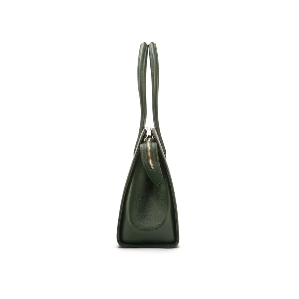 Ladies' Leather 15" Laptop Handbag - Green