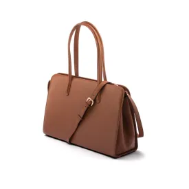 Ladies' Leather 15" Laptop Handbag - Tan